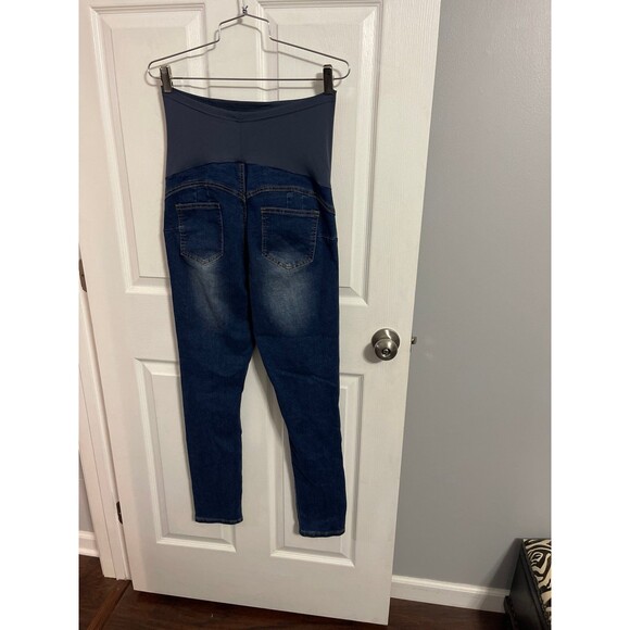 Maacie Over Belly Skinny Ripped Maternity Jeans Size M New With Tags - Picture 4 of 9